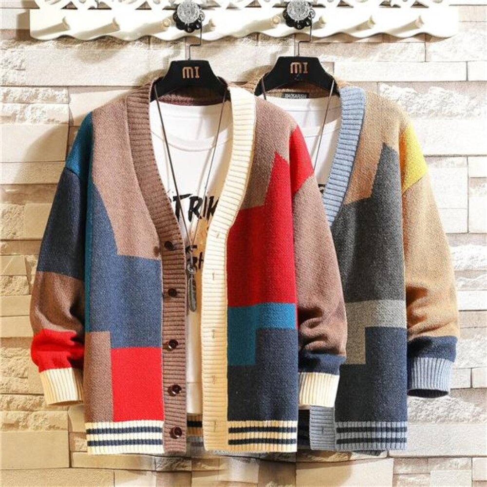 New Men's Soft Knit Long Sleeve Button-Up Cardigan Sweater, Cozy & Stylish - Picture 5 of 7